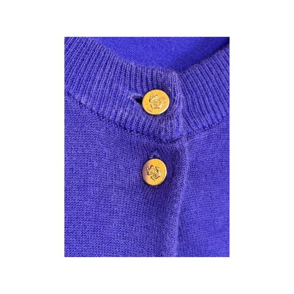 J.Crew Striped Button Cardigan Sweater XS Blue Red Preppy Classic - Picture 3 of 5